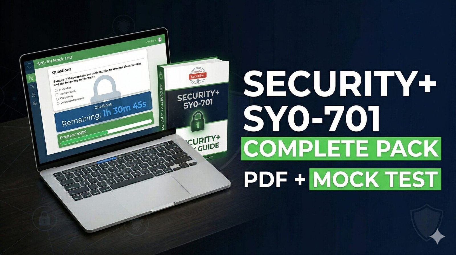 CompTIA Security+ SY0-701 PDF + Mock Test Bundle