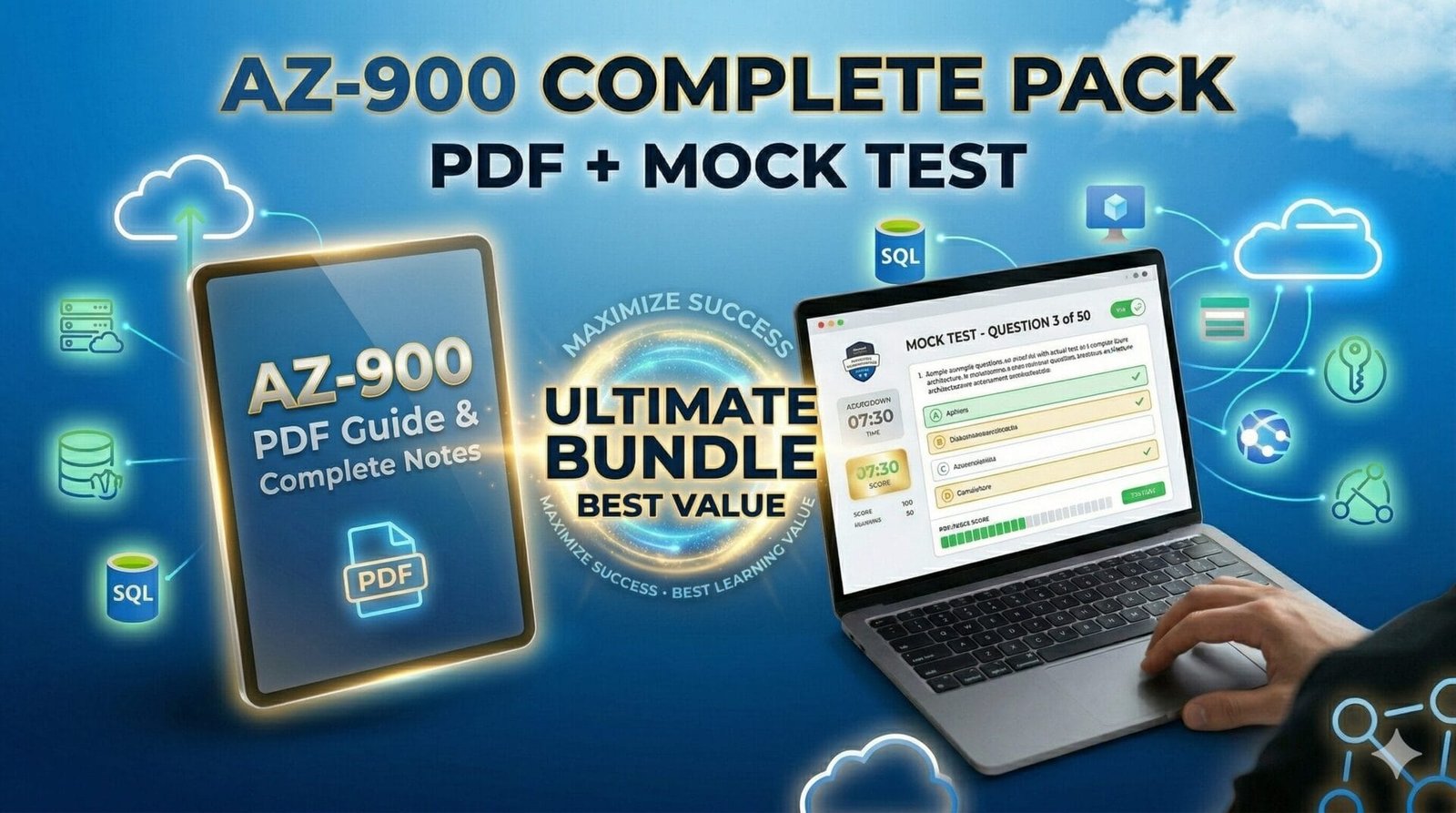 AZ-900 PDF + Mock Test Bundle