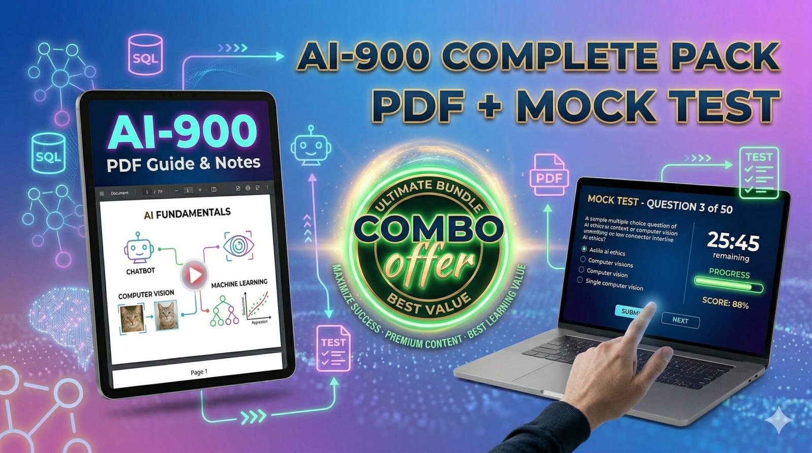 AI-900 PDF + Mock Test Bundle