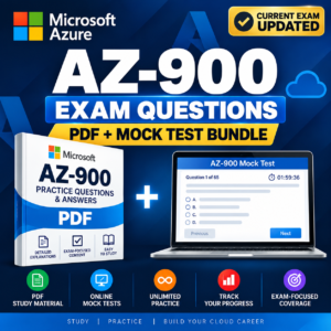 Microsoft Azure AZ-900 Exam Questions 2026 | PDF + Mock Test Bundle